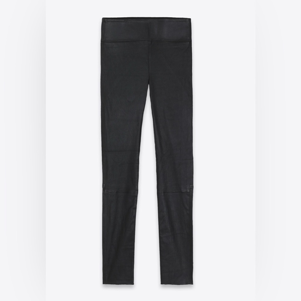 SPRWMN ANKLE LEATHER LEGGING IN BLACK SIZE EXTRA SMALL